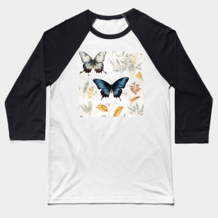 Butterflies Watercolor 11 - Mourning Cloak Baseball T-Shirt